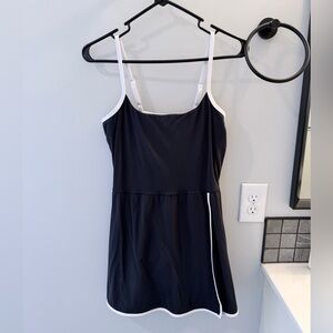 All in Motion Black and White Mini Dress